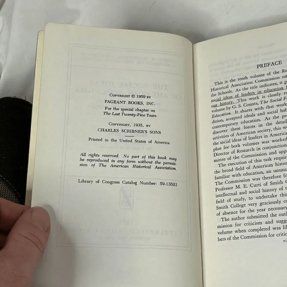 The‎ Social Ideas of American Educators by Merle Curti 1959 Edition